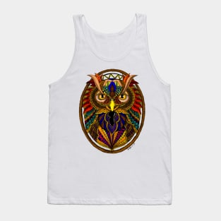 Ornate Owl in Color Tank Top